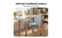 Support Ergonomic Student Seat High-Density Foam Cushion Adjustable Ergonomic Writing Chair Breathable Mesh Back children's Furniture Stable 4-Leg Base for Students, Kids 5-13, Parents, Study Room, Bedroom, Home