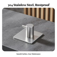 Stainless Steel Sticky Hook No Required Wall Hook Rustproof Drill Wall Hanger for Homeowners, Students