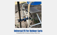 Camping Cart Umbrella Holder, Universal Bracket for Fishing Wagon, Folding Wagon, Outdoor Trolley, Fits 12-30mm Tubes