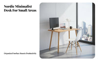 Simple Computer Desk Minimalist Design Small Home Office Desk Easy Installation Modern Writing Table for Teenagers, Remote Workers, Bedroom, Dorm Room