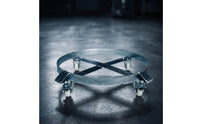 Drum Base with Swivel Casters Low-Profile Steel Drum Moving Base Portable for Factories