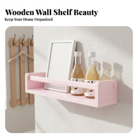 Space Saving Wooden Floating Shelf Modern Design Floating Ledge Shelf Easy Installation for Children, Decorators, Living Room, Bedroom