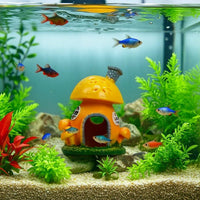 Toadstool House with Hollow Arch Safe Aquatic Tank Shelter Small
