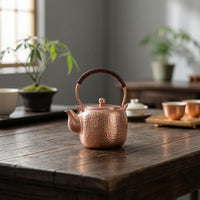 Copper Tea Kettle Heavy Gauge Copper Kettle Thick Stovetop Teapot for Tabletop