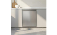 Recessed Concealed Trash Bin Space-Saving Wall-Mounted Trash Bin Stainless Steel Wastebasket Concealed for Kitchen, Cabinet, Utility Room