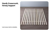 Foldable Wooden Bed Slats Box foundation Alternative Foldable Slat foundation Breathable Mattress Support for Adults, Students, Guest Room, Dormitory, Apartment