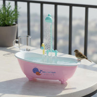 Summer Cooling Electric Bird Shower Tub Easy to Clean Circulating Bird Bath Safe Material Parrot Bath Tub Quiet Pump for Parrots, Small Birds, Budgies