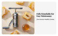 Portable Manual Honeycomb Extractor Effort-Saving Screw Design Handheld Honey Press Sturdy Construction for Beekeepers, Home Kitchen