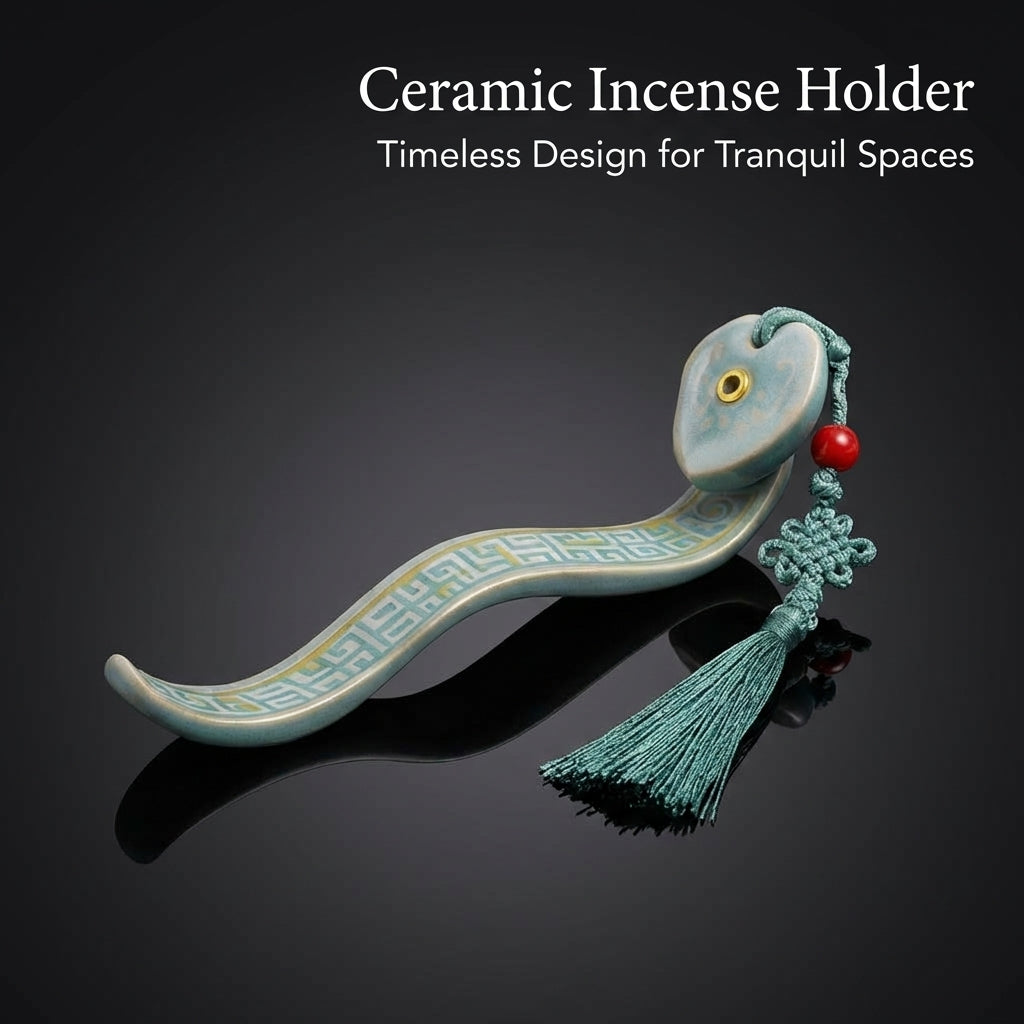 Censer for Personal Rituals, Elegant Ceramic Fragrance Holder, Aroma Bowl for Living Room Decor, Chinese Glazed Ceramic, Meditation Room Essential