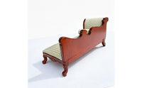 Miniature Chaise Longue 1:12 Scale Chaise Longue Vintage Style Dollhouse Daybed for Hobbyists