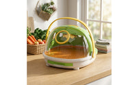 Pet Travel Cage with Transparent Cover Lightweight Dome Pet Carrier with Handle Kennel Sturdy Multifunction for Small Pets