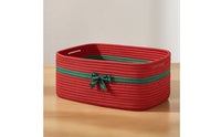Rope Basket with Handle Sturdy Rope Basket for Shelf, Dresser