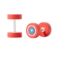 Textured Grip TPU Dumbbells Single-Piece Formed Steel-Core Dumbbells Red Exterior Exercise Dumbbell Emblem-styleStyle Ends