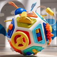 Tactile Busy Ball with Interactive Elements Sensory Busy Ball Colorful Toy with Spinners Educational for Toddlers