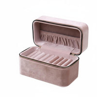 Large Capacity Bangle Storage Box Zipper Closure Velvet Bangle Box Portable for Travelers, Women, Home Use, Dressing Table, Dresser