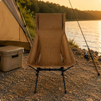 Aluminum Frame Folding Moon Chair Lightweight High Back Camping Chair Foldable Outdoor Furniture