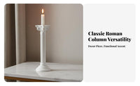 Roman Column Candle Holder Romantic Atmosphere Roman Pillar Statue Resin Pillar Candlestick Vintage Design for Mantelpiece Decor