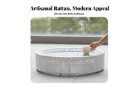 4 Pieces Woven and fashion 4-Piece Conversation Set Weather-withstandant Outdoor Furniture Includes Coffee Table Patio Seating long-lasting Construction for commercial Businesses, property owners, Families, Balcony, rearyard, Porch, pool area