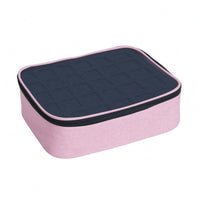 Transparent Lid Nail Polish Organizer Case Removable Divider Zippered Nail Polish Case Individual Compartments Rounded Corners