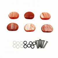 6 Pieces Guitar Tuner Button Knobs Easy to Install Guitar Tuner Button Glossy Tuning Peg with Screws and Washers for Luthier, Instrument Maintenance