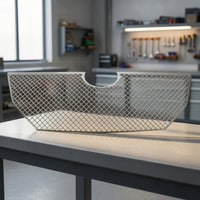 Front Grille Insert Electroplated Grille Frame with Mesh Long-Lasting