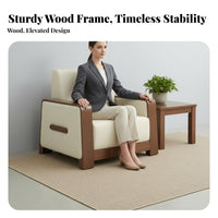 Single-Seater Armchair New Chinese design Upholstered leisure Chair Minimalist Design Indoor Furniture for residents, Meeting Room, Apartment, Bedroom