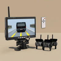 Backup Camera System with Four Cameras Plug and Play 7-Inch Backup Camera System with 4 Cameras Waterproof
