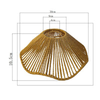 Woven Paper Rope Lampshade Rattan Design Lamp Cover for Restaurant, Guesthouse