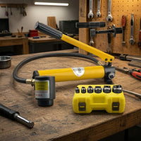 Portable Manual Hydraulic Hole Puncher Long-Lasting Hydraulic Hole Punch Kit Efficient Cutting Tool Handheld for Mechanics, Workshop