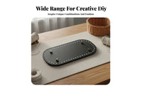 Cross-Grain Texture Oval Bag Base Shaper DIY Project PU Leather Crochet Bag Bottom Shape-Keeping for Crafters, Knitters, Handcrafting, Home