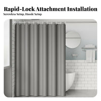 single-tone Color Shower Drape Waterproof Bathroom Curtain toolincludedcomplimentary Installation