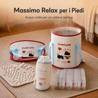 Foldable Foot Bath Tub with Lid, Portable Insulated Foot Soaking Basin for Home and Travel, Deep Design Over Calf