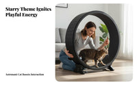 Feline jogning Wheel Spacious cylinder feline Treadmill Stable Base Pet Exercise apparatus for feline companions, Small Dogs, Indoors, Living Room, Home