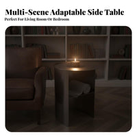 Modern Design Curved Designd End Table Minimalist design Living Room Furniture Space-Saving Nightstand adaptable Use for Apartment Dwellers, Interior Designers, Residents, Bedroom, Small areas, Study, Home Office