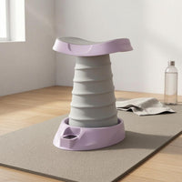Molded Plastic Push-up Assist Assistant Ribbed Column Freestanding Push-up Stand Matte Finish Exercise Handles Curved Top for Floor Use