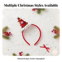 Christmas Hat Headband Cute Mini Santa Hat Hair Hoop Photo Prop Christmas Hair Hoop for Adults, Costume Events, Holiday Gatherings, Family Gathering