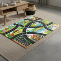 Toy Car Parking Playmat Large Size Road Traffic Playmat Sparks Imagination City Road Play Mat for Children, Young Children
