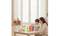 Wooden Peg Board with Beads Preschool Color Matching Toy Bead Sorting Toy Sensory Wooden Peg Board Counting for Toddlers