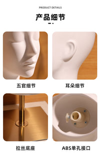 Clothing Store Head Model Display Stand for Wigs, Accessories, Hats, Scarves, Mannequin Head Prop