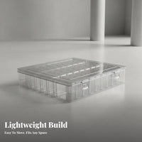 Compartment Organizer Secure Lids Clear Plastic Design for Hardware