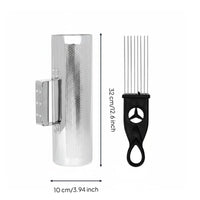 Authentic Raspy Sound Metal Guiro with Scraper Easy to Play Guiro Instrument Side Handle Percussion Scraper Instrument Long-Lasting for Musicians, Students, Band Accompaniment, Live Performance, Music Class