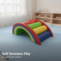 17 Pieces Modular Design Sensory Integration Play Equipment Waterproof Soft Foam Climbing Blocks Easy to Clean Indoor Foam Climber Set for Toddlers, Babies, Preschoolers, Kindergarten, Early Learning Center, Playroom