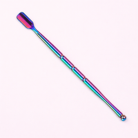 Stainless Steel Cuticle Pusher Double Ended, Metal Removal for Manicure Pedicure, Salon Quality Nail Technician