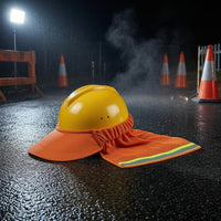 Breathable Hard-Hat Visor Curtain Elasticized Perforated Mesh Helmet Shade Hard Hat Neck Shade with Visor