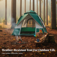 Easy Setup Automatic Instant-Setup Tent Rainproof Outdoor Camping Tent Portable Waterproof Outdoor Shelter Sturdy for Campers, Beginners, Backpackers, Travel, Hiking, Beach, Park