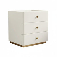 Modern Design 3-Drawer Chest Large Capacity Storage Bedside Table Spacious Tabletop Nightstand Sturdy Construction for Homeowners, Renters, Adults, Hotel Room, Entryway, Hallway