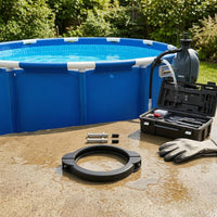 Above-Ground Pool Sand Filter Pump Clamp Wear-Resistant Pool Filter Flange Clamp Replacement Part Stainless Steel Screws