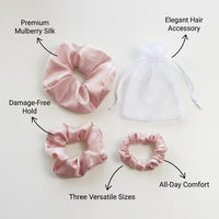 Scrunchies for Women Elastic Ponytail Holders for Daily Wear, Large Scrunchie Set for Adults with Multi Size for