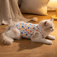 Cat Recovery Suit with Tie Straps, Breathable Cat Surgery Suit for Anti Licking, Post Surgery Suit Cat and Cat Spay Suit for Kitten Recovery