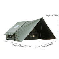 Inflatable Canvas Tents for Camping 1-4 Person Double Layer Four Season Glamping